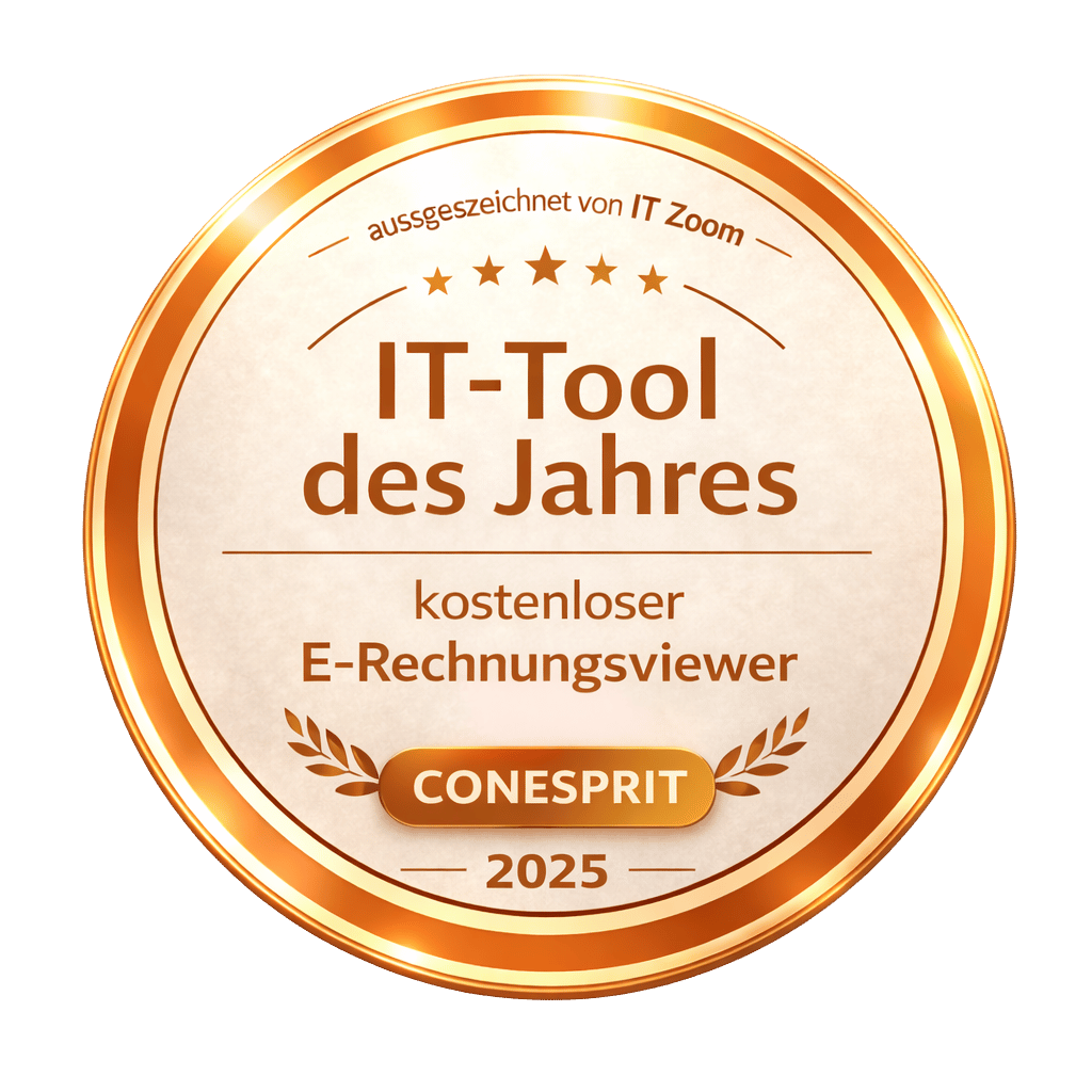 IT-Tool des Jahres 2025 – Kostenloser E-Rechnungsviewer von conesprit